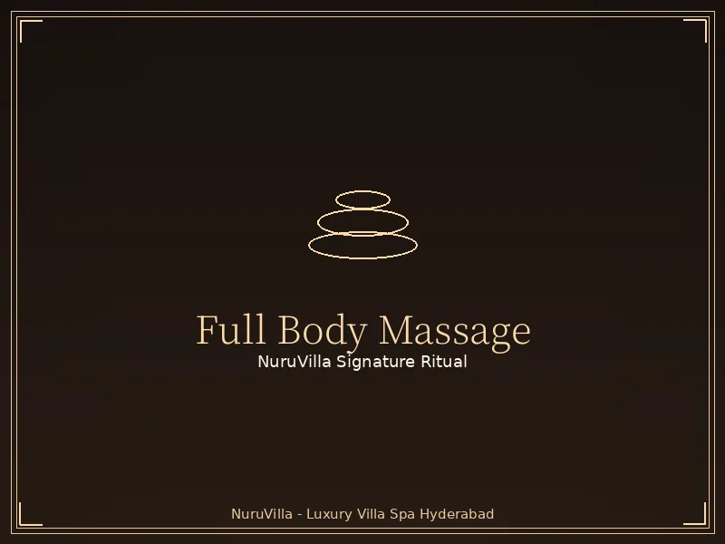 Full body massage at NuruVilla Hyderabad villa spa