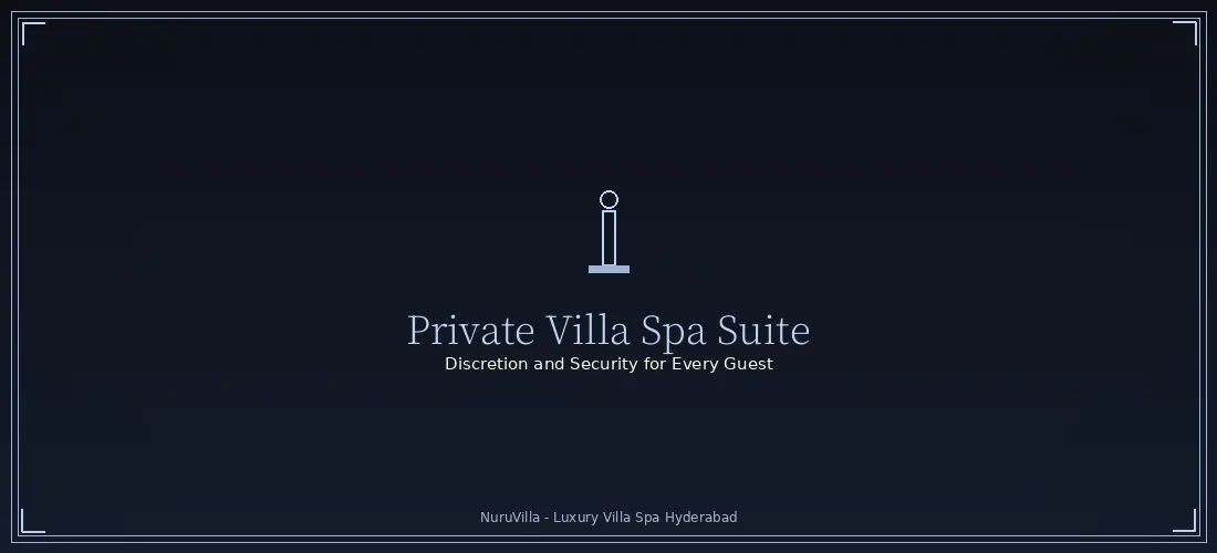 Private villa spa suite at NuruVilla Hyderabad with secure lockbox and discreet ambiance
