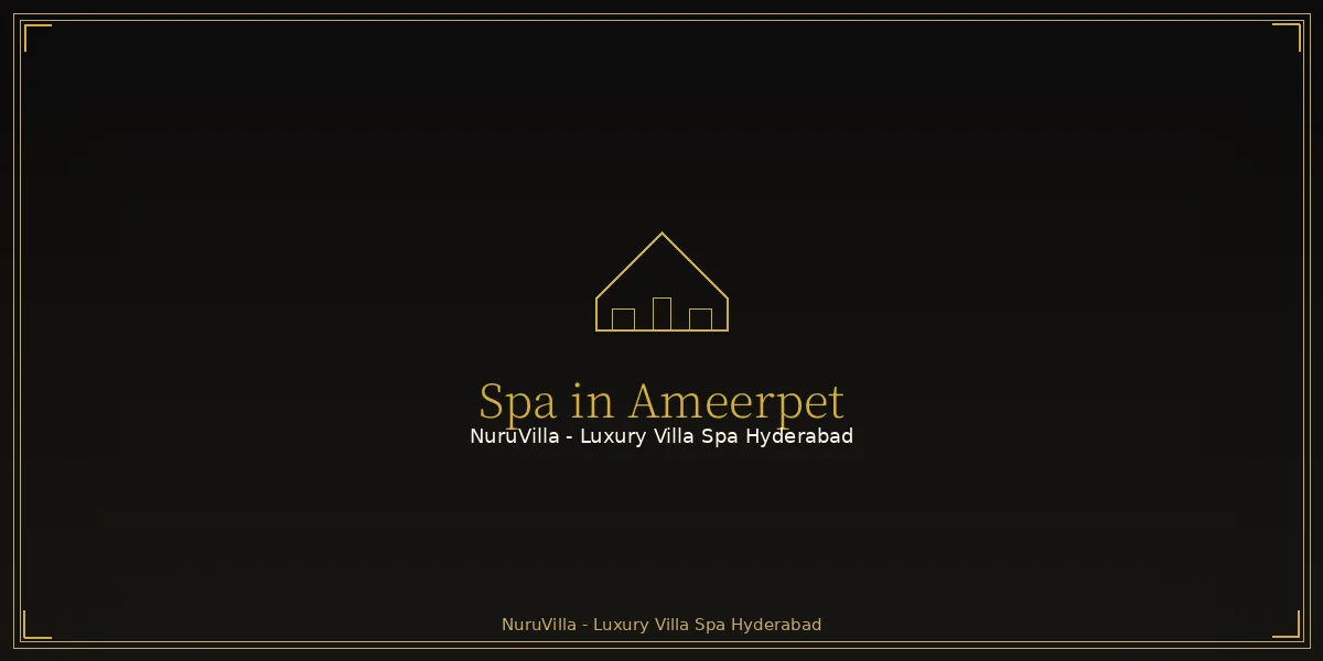 Private villa spa in Ameerpet, Hyderabad - NuruVilla Ameerpet villa spa interior with warm amber lighting