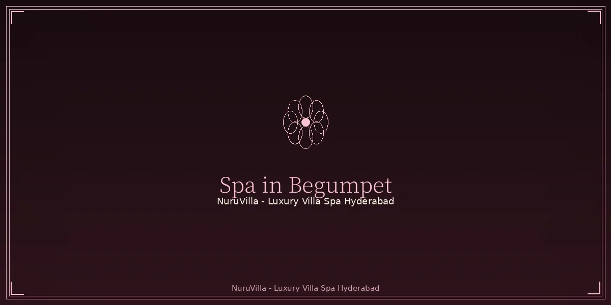 Private villa spa in Begumpet, Hyderabad - NuruVilla Begumpet villa spa interior with warm amber lighting