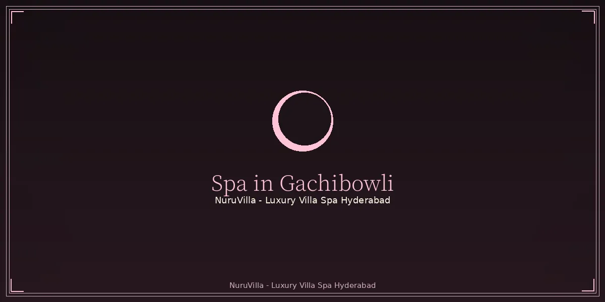 Private villa spa in Gachibowli, Hyderabad - NuruVilla Gachibowli villa spa interior with warm amber lighting