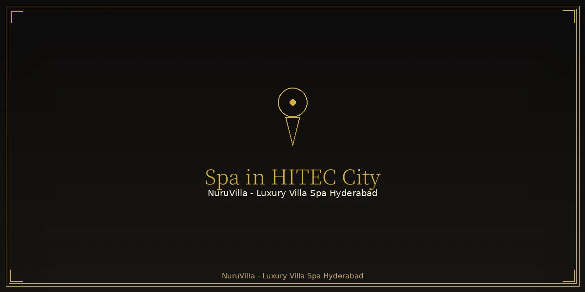 Private villa spa in HITEC City, Hyderabad - NuruVilla HITEC City villa spa interior with warm amber lighting