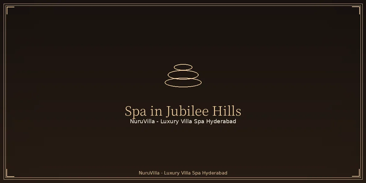 Private villa spa in Jubilee Hills, Hyderabad - NuruVilla Jubilee Hills villa spa interior with warm amber lighting