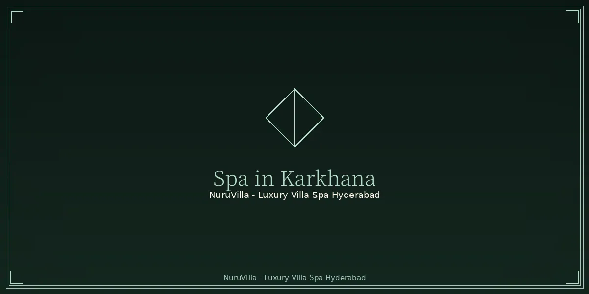 Private villa spa in Karkhana, Hyderabad - NuruVilla Karkhana villa spa interior with warm amber lighting