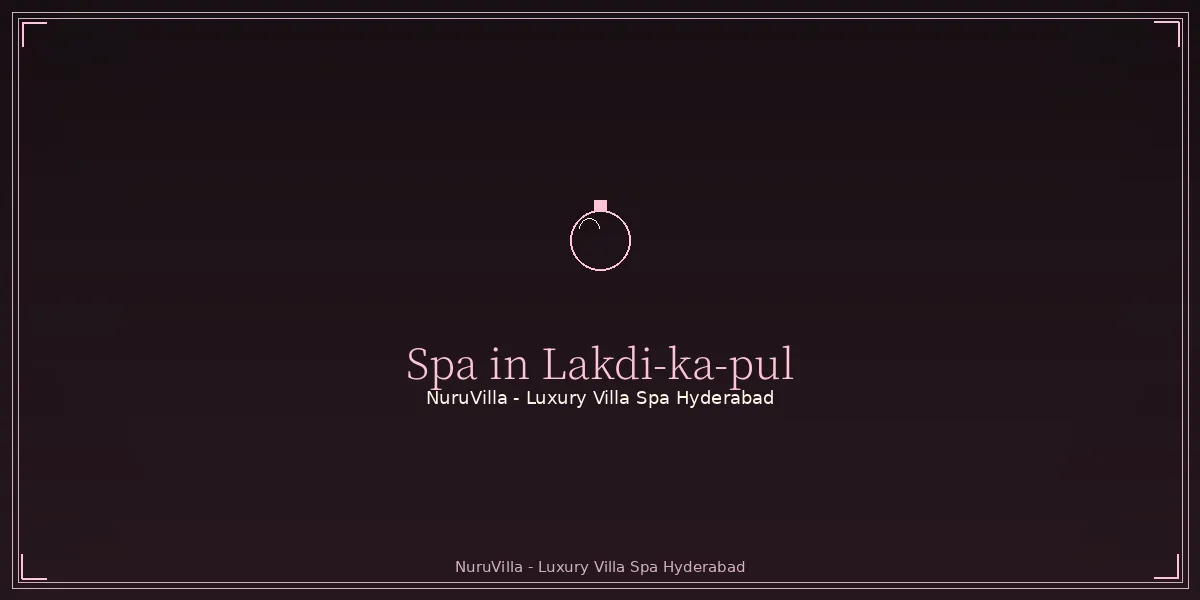Private villa spa in Lakdi-ka-pul, Hyderabad - NuruVilla Lakdi-ka-pul villa spa interior with warm amber lighting
