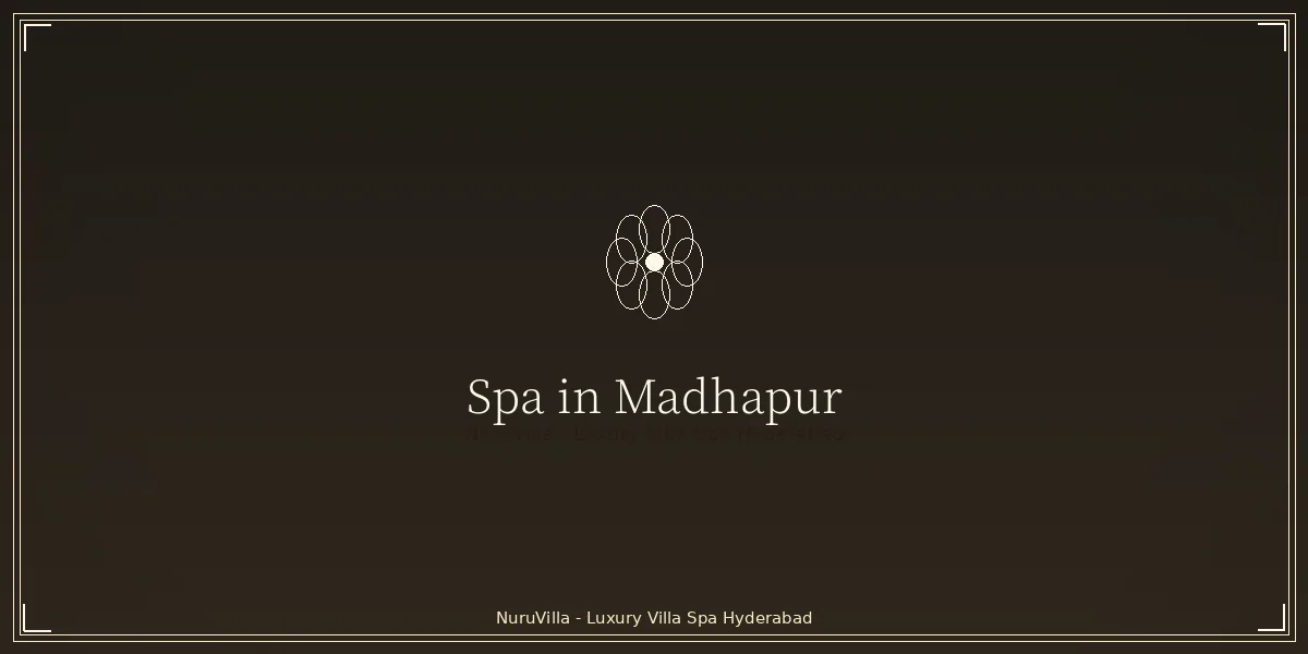 Private villa spa in Madhapur, Hyderabad - NuruVilla Madhapur villa spa interior with warm amber lighting