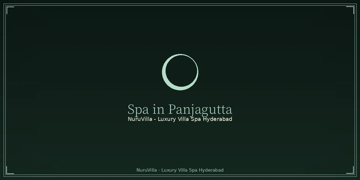 Private villa spa in Panjagutta, Hyderabad - NuruVilla Panjagutta villa spa interior with warm amber lighting