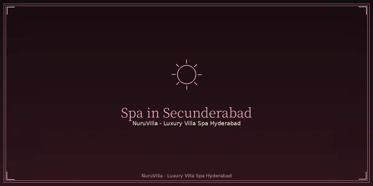 Private villa spa in Secunderabad, Hyderabad - NuruVilla Secunderabad villa spa interior with warm amber lighting