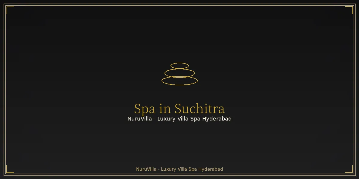 Private villa spa in Suchitra, Hyderabad - NuruVilla Suchitra villa spa interior with warm amber lighting