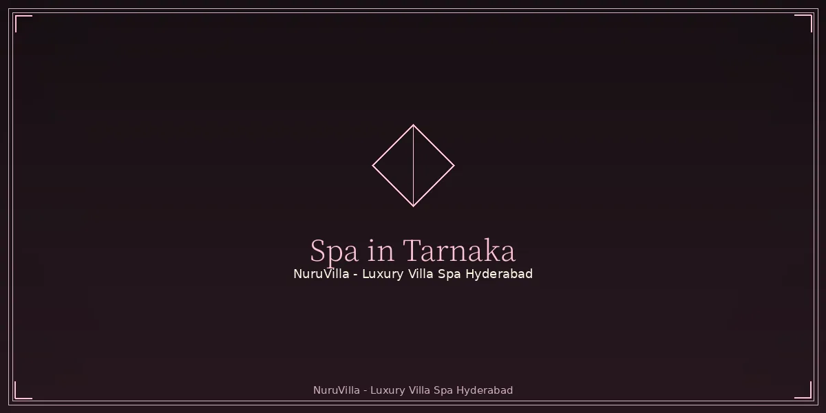 Private villa spa in Tarnaka, Hyderabad - NuruVilla Tarnaka villa spa interior with warm amber lighting