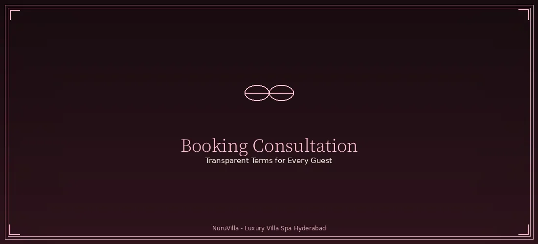 NuruVilla villa spa booking consultation in Hyderabad with spa coordinator and premium oils on table